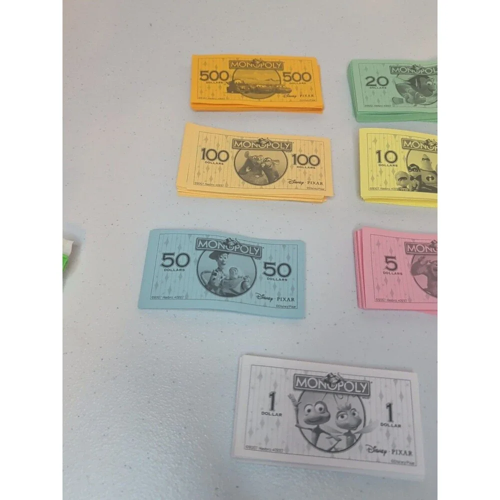 2007 Monopoly Disney Pixar Replacement Play Money